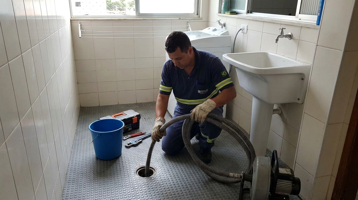 Desobstrução na Cozinha no Jardim Irajá, Ribeirão Preto‑SP